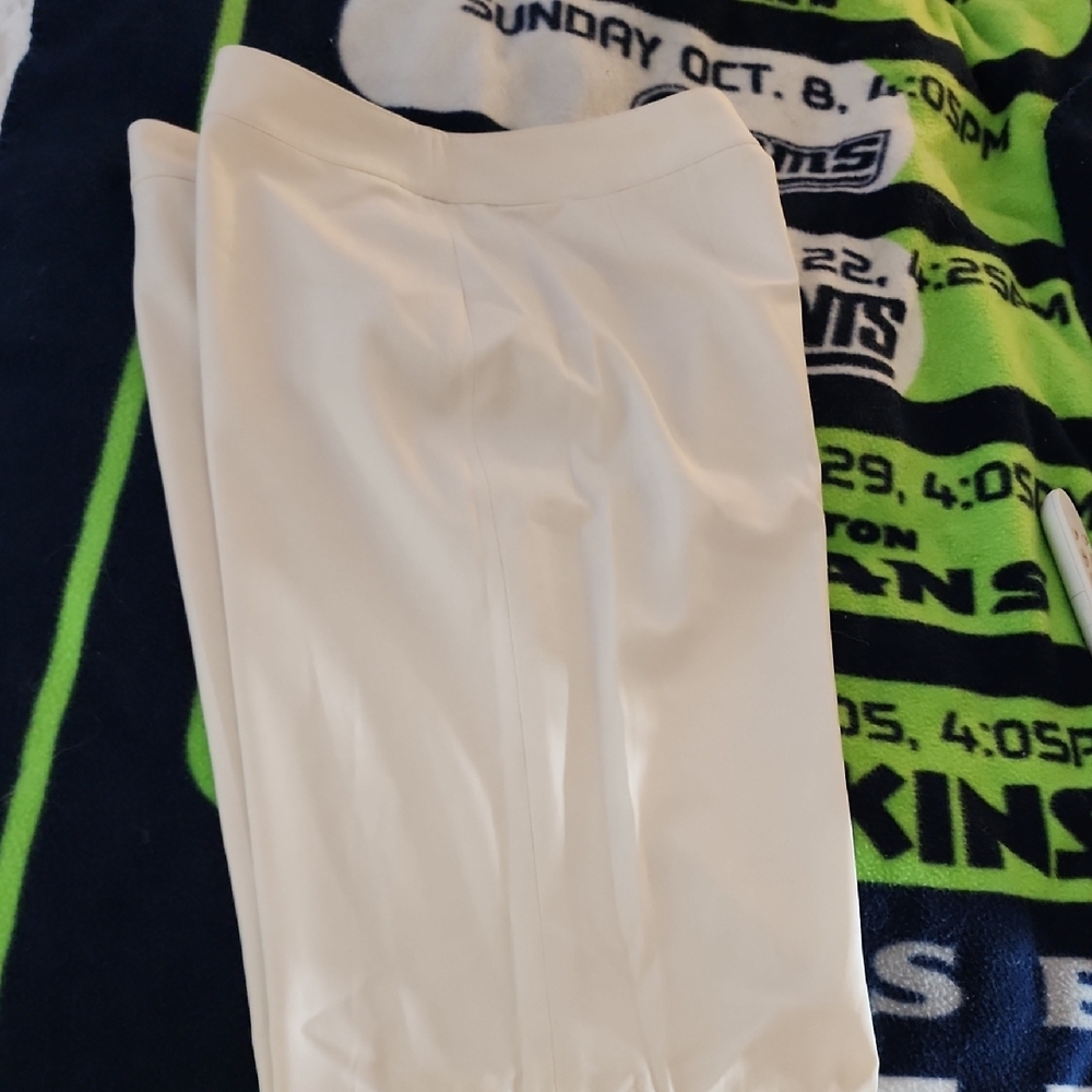 Talbots Stretch Fully Lined Elegant Cream Pants Slacks Size 12